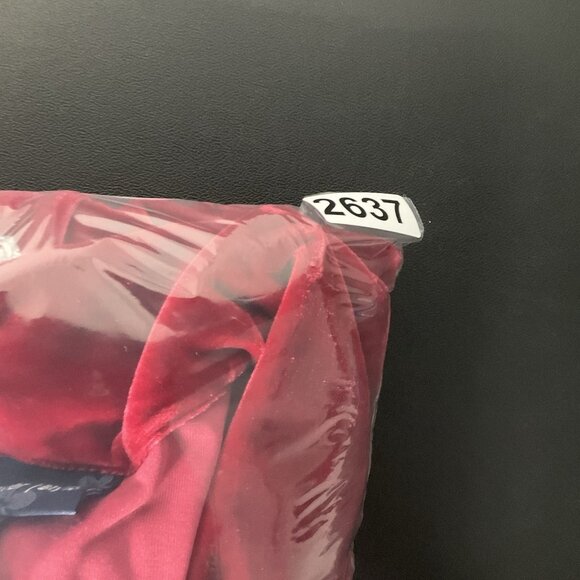 Susan Graver Velvet Tunic Size XL Red Pleated Button Up Blouse Holiday Luxurious - Picture 12 of 12